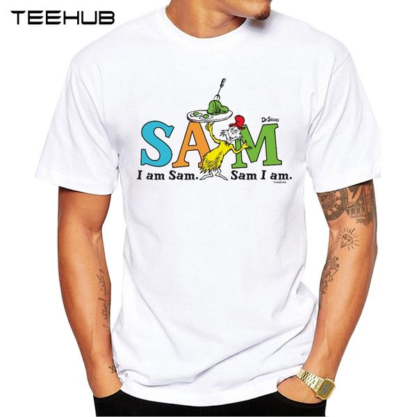 

teehub new cool men's funny i am sam design t-shirt short sleeve o-neck hipster tee sport hooded sweatshirt hoodie
