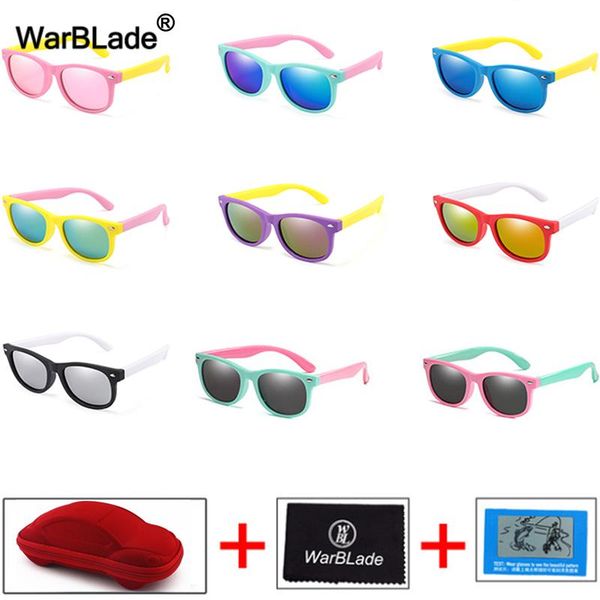

warblade kids sunglasses cute children polarized sun glasses boys girls baby silicone safety glasses uv400 eyewear oculos de sol sqcrok, Blue