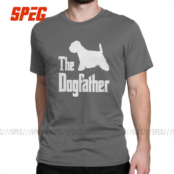 

спорт dogfather вест-хайленд-уайт-терьер собака футболка мужская хлопок смешная футболка смешная идея подарка westie tee одежда плюс размер