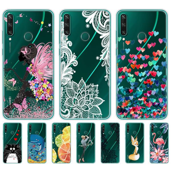 

корпус 6,3" soft silicon tpu телефон обложка для huawei y6p 2020 med-lx9n коке бампер прозрачный ударопрочный кожи
