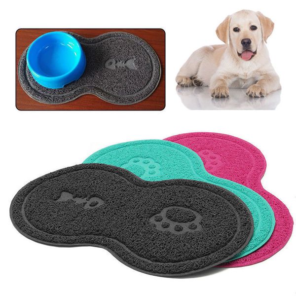 Cat Bower Mat Dog Pet Comparing Вода Пищевые Блюдопользовательские Протрите Чистый Пол PVC Placemat Протрите Чистый Pet Food Water Placemat Pad Поставки LJ201203