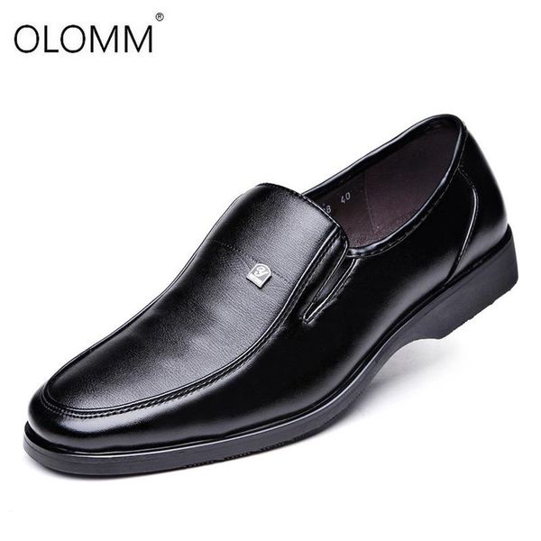 

men leather formal business shoes male office work flat shoes oxford breathable party wedding anniversary 45, Black