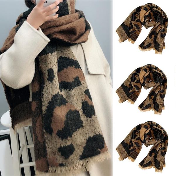 

scarves women leopard cashmere scarf shawl wrap fashion long, Blue;gray