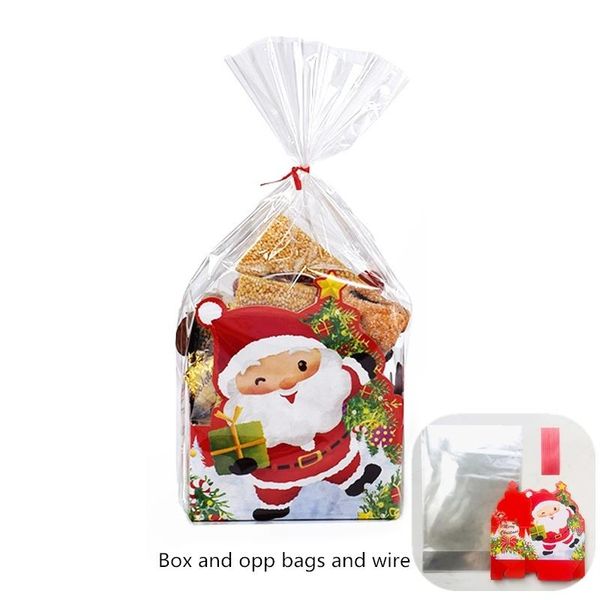 

stobag 10pcs lot 1275.7cm christmas handmade biscuit cookies santa claus box celebrate event child favor party gift packaging bbykpn