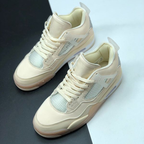 

jumpman white sp x cream 4 sail des chaussures black muslin wmns men women basketball shoes 4s mens sports trainers sneakers size 36-46