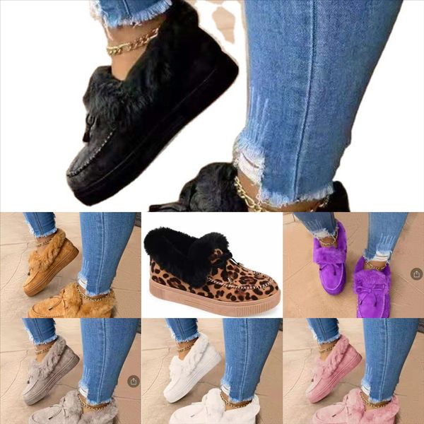 

0kow9 ulknn toddler shoes autumn new winter anti-dropping girls cotton plus velvet yarn animal children's baby snow boots mop boys cott, Black