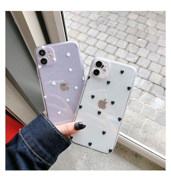 

телефон чехол для iphone 11 6 6s 7 8 plus xr 12 pro xs max 12 мини мультфильм сердце любовь прозрачный мягкий tpu для iphone se 2020 обложка