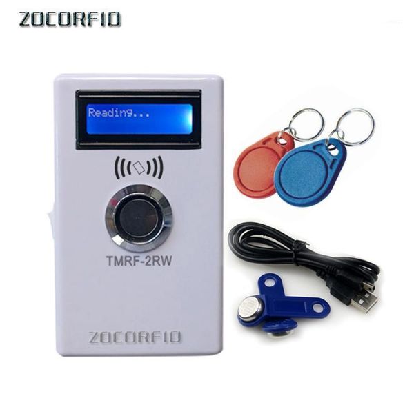

tm ibutton programmer ds1990a duplicator cloner copier 125khz rfid reader writer+5pcs rw1990 key token em4305 t5577 keyfob1