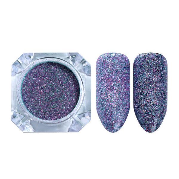 

sparkly laser powder nail art glitter powder used with uv gel polish nail spark jllukq, Silver;gold