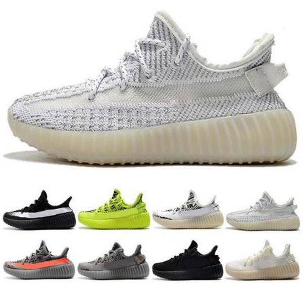 

sneaker men women running shoes for kids yougth kanye west zebra cream white black boys girls trainers outdoor sport sneakers size 26-35