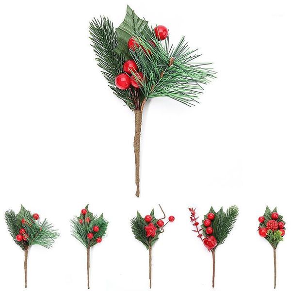 

christmas decorations 9pcs fake berries fashion artificial holly faux holiday floral decor flower crafts for xmas party1