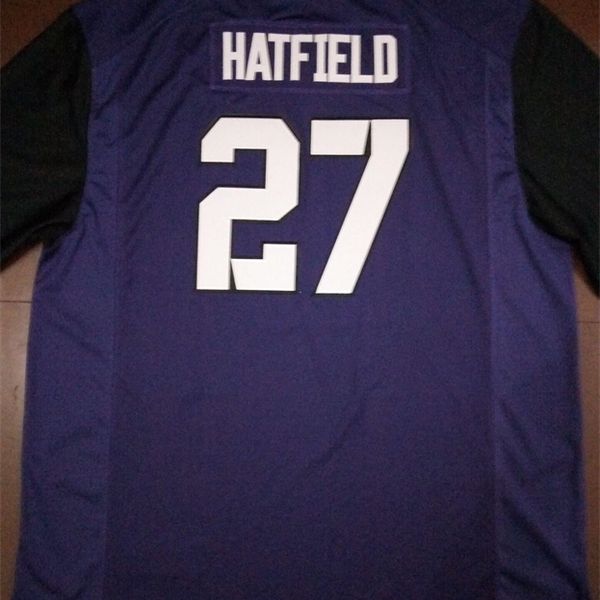 

men #27 purple brandon hatfield tcu horned frogs alumni college jersey or custom any name or number jersey, Black
