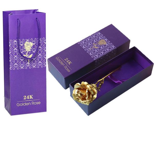 

artificial flowers 24k gold rose with box valentines day gift present rose soap flower foil flowers home house decor fa bbyhym