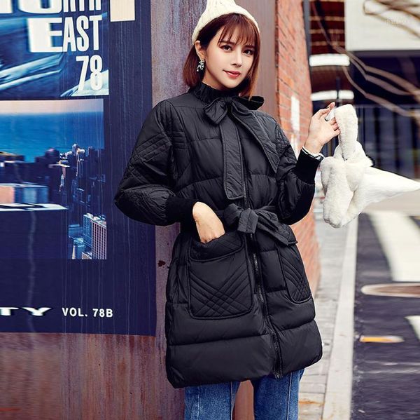 

white duck down jacket women clothes 2020 winter coat women korean kawaii puffer jacket parka chaqueta mujer 9081 yy21871, Black