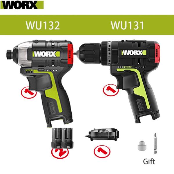 

professional electric screwdrivers worx 12v brushless motor cordless impact screwdriver wu132 140nm drill wu131 adjust torque tool combe set