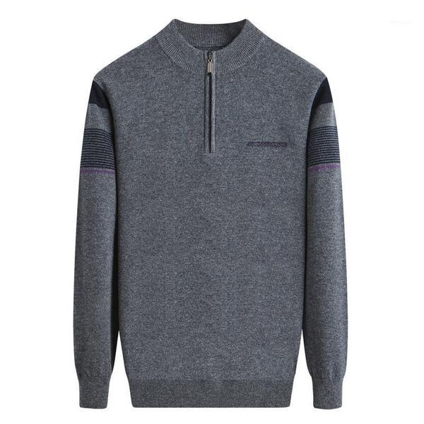 

new 100% pure cashmere men half high zipper collar warm winter thick pullovers casual computer knitted sweater plus size s-6xl1, White;black