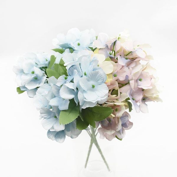 

1 bunch 5 forks artificial flowers hydrangea home decoration accessories wedding table setting bonsai christmas p props gift1