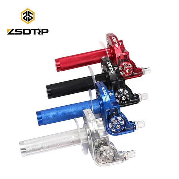 

zsdtrp cnc aluminum motorcycle 22mm throttle grips settle twist gas throttle handle for dirt pit bike universal