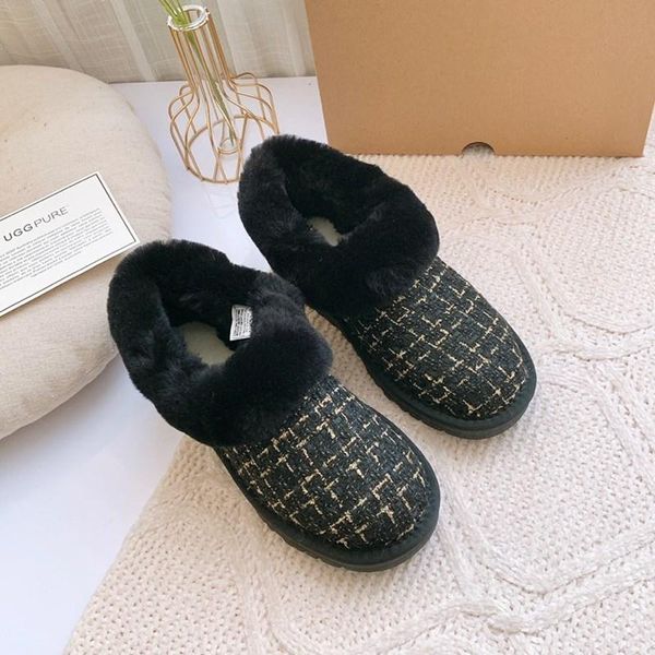 

new arrivals 100% genuine wool leather snow boots women's high-quality ankle boots winter women's warm short, Black
