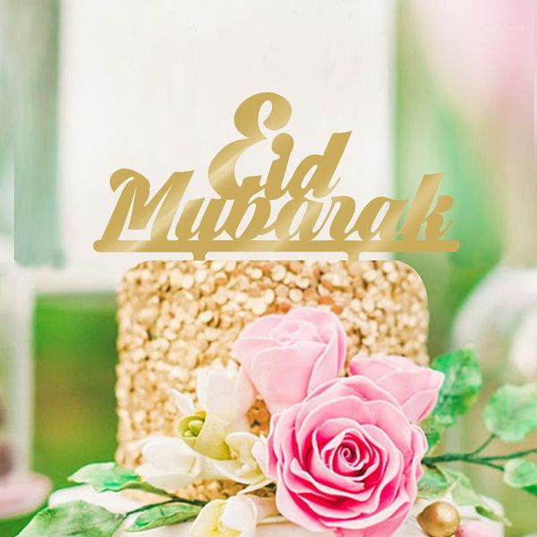 

cake er islamic eid mubarak exquisite acrylic party gold, black craft favor1