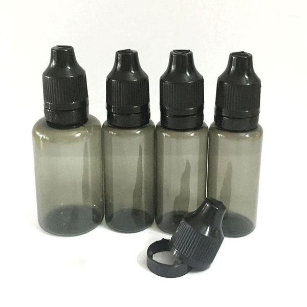 

storage bottles & jars wholesale- 5ml 10ml 15ml 30ml plastic squeezed tamperproof black pet dropper with childproof tamper evident cap 0c1