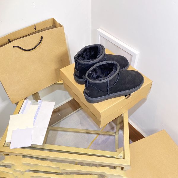 

2021 early spring new luxury design imported pure cotton warm snow boots super classic casual all-match boots delivery, Black;red