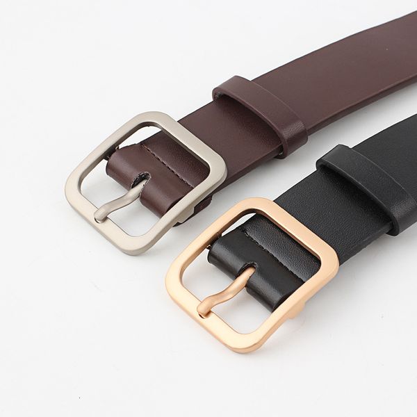 

women needle buckle belt simple gold square buckle waist belt for women fashion accessories will and sandy drop ship, Black;brown
