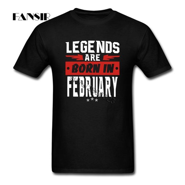 

men online designer short sleeve cotton custom men boy legends are born in february guys clothing hoodie designers t shirts sweatshirt