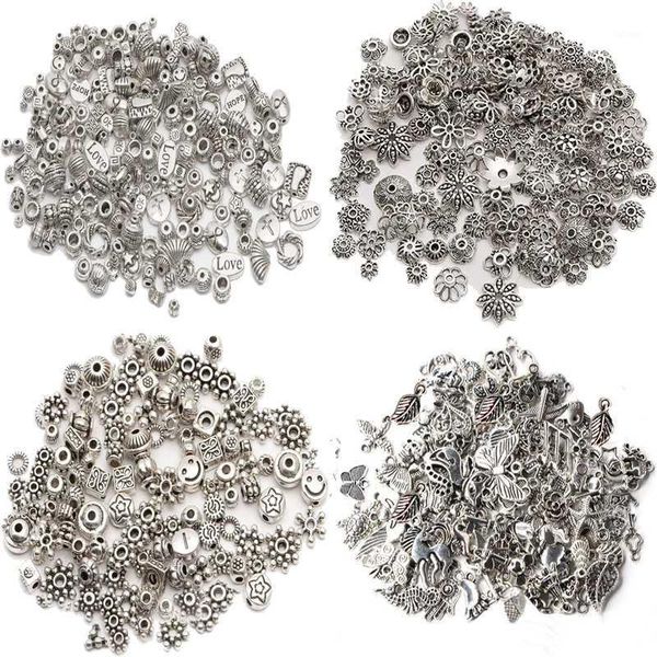 

lots mixed tibetan silver skull flower animal charms beads for jewelry making bracelet diy craft findings christmas ornament1