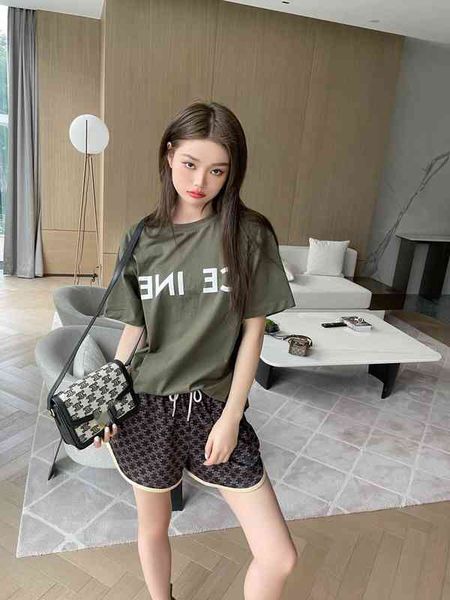 

2022 factory wholesale new model summer round neck loose chest letter linda short sleeve t-shirt women's, White