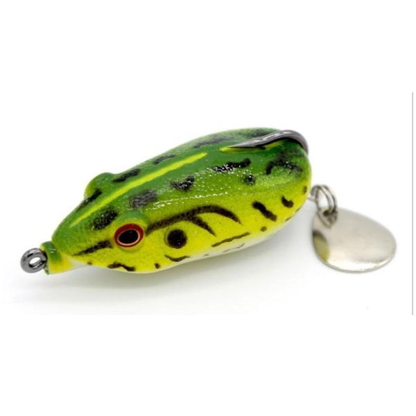 

soft frog fishing lures double hooks 5.5cm 14g water ray frog artificial crank bait mini fishing lure fishing tac sqcomr