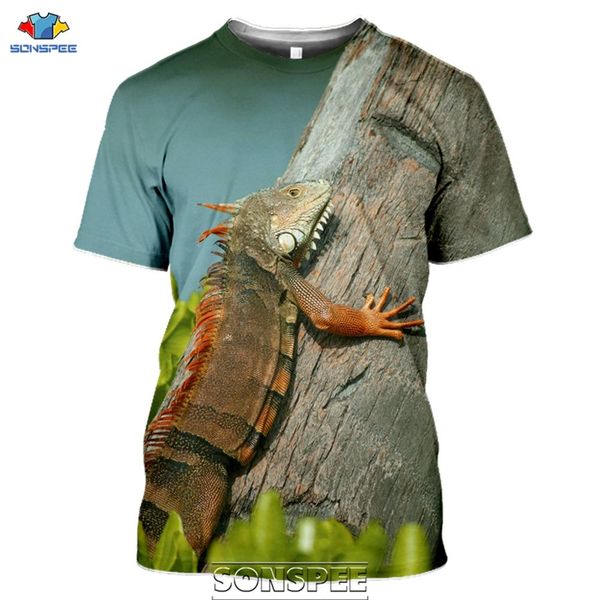 

cool lizard iguana 3d print shirts plus size kawaii plus size men clothing