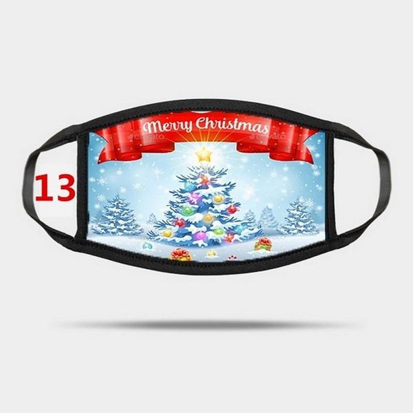 

christmas printed mask mscara 1pc mouth masks for dust protection face mask washable earloop mask bandage wmtkar