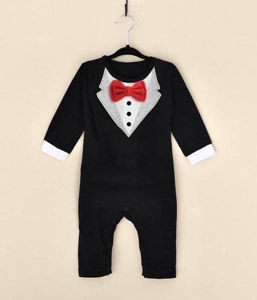 1set Neue Neugeborenen Jungen Baby Formale Anzug Smoking Hosen Overall Gentleman Kleidung Für Infant Baby Overalls Kleidung