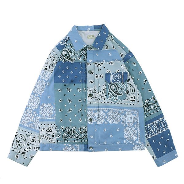 

men 2021 new luxury kapital west coast cashew flower cotton shirts shirt pocket long sleeves  xl c22 1 sl7w, White;black