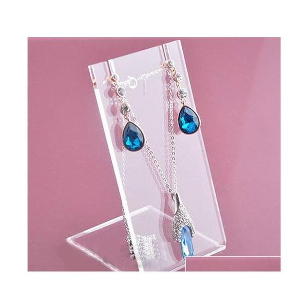 

acrylic stud earring stand jewelry holder necklace pendant jewelry display stand b94qc, Slivery;golden