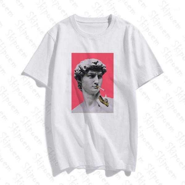 

women's t-shirt david statue creative design tshirt women harajuku kawaii tumblr aesthetic cotton plus size short sleeve tee shirt femm, White