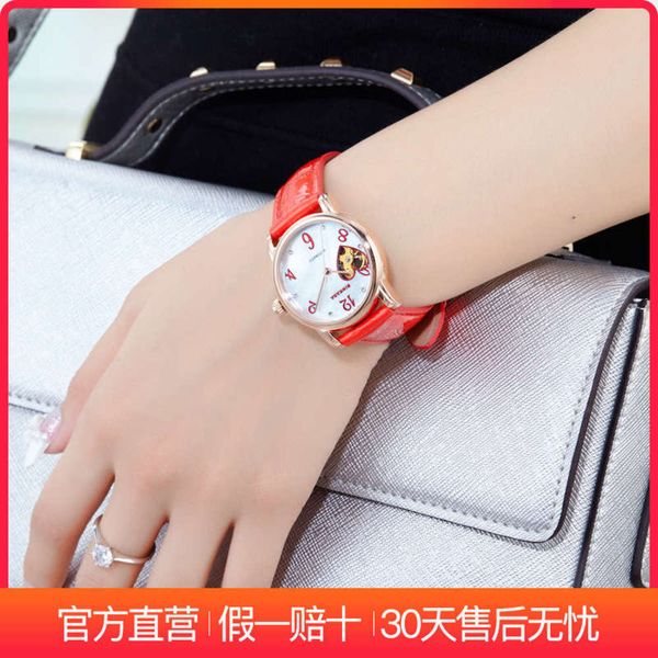 

mechanical temperament binkada watch watch female minority net red real belt hollow waterproof female watch dw, Slivery;brown