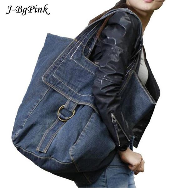 

2020 new denim women's bag jeans bags cowboy zipper personality large-capacity casual female solid color hot