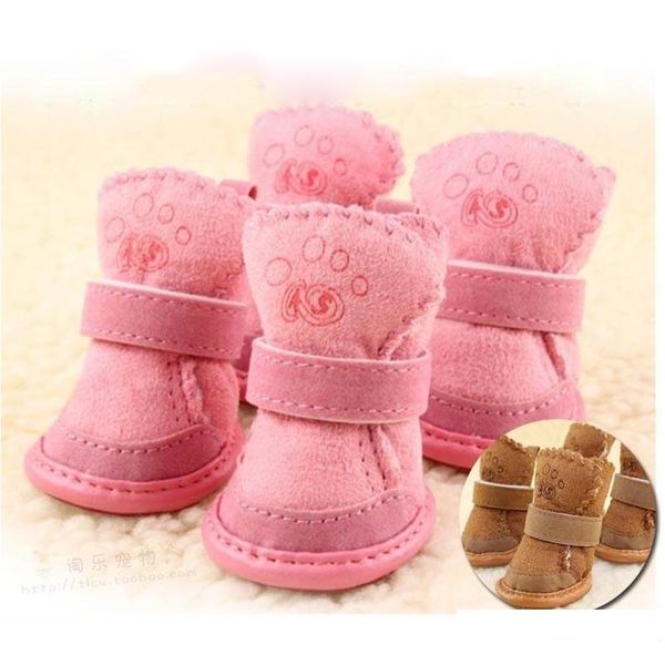 

pet supplies lovely dog shoes lamp cashmere anti slip dog snow boots small dog winter warm shoes wholesale shipping oahlo