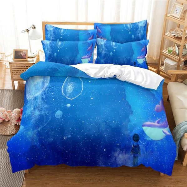 

bedding sets 2pcs/3pcs quilt cover +pillowcase 3d underwater digital printing set1