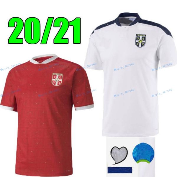 

thailand 2020 2021 serbia home red soccer jersey 20 21 srbija away mitrovic tadic kolarov sergej matic kostic ivanovic soccer shirt uniform, Black;yellow