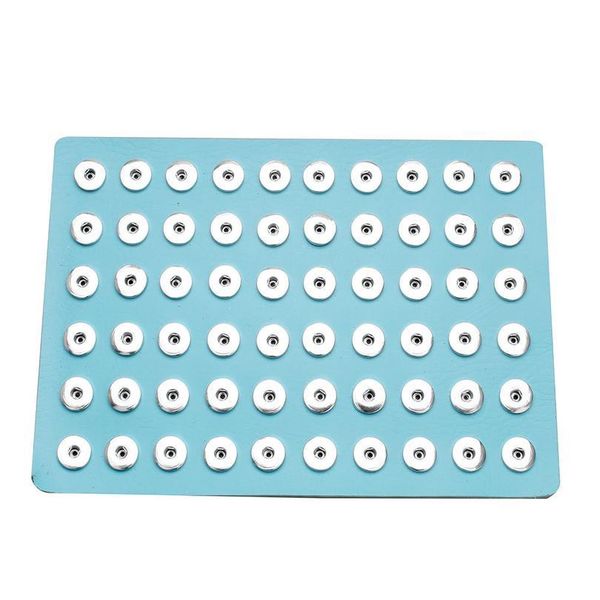 

new snap button display board jewelry 60pcs 18mm 12mm snap button fit 18mm snap buuton black genuine leather displa bbyxiy, Silver