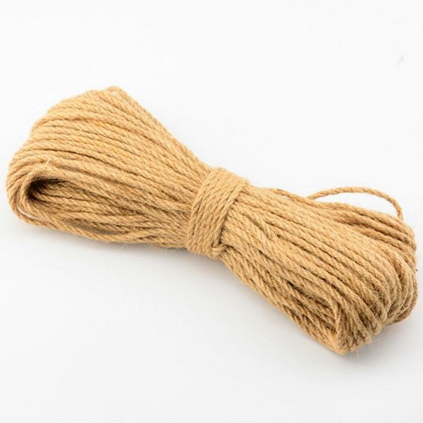 

0.15 inch 4mm diy natural jute rope retro style craft cord braided rope wedding christmas party decoration accessories1, Black;white