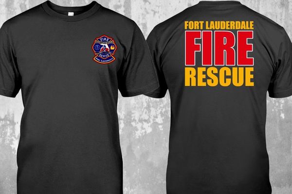 

new fort lauderdale florida fire department fire fighter firearm fashion slim fit company t shirts sport hooded sweatshirt hoodie
