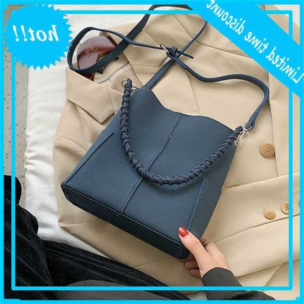 

new swedish large capacity shoulder casual split leather handbag simple crossbody bag for women sac a main female