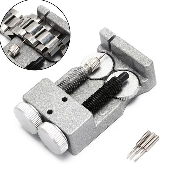 

double clasp metal steel watch bracelet solid adjustment table watchband link pin remover repair tool