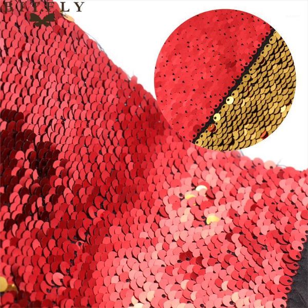 

130x50cm reversible mermaid fish scale sequin fabric sparkly paillette fabric for dress bikini clothes cushion diy decoration1, Black;white