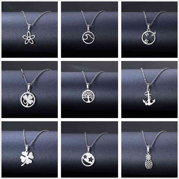 

doreenbeads fashion stainless steel tortoise heart tree pendant for women men necklace jewelry 45cm long, 1 piece, Silver