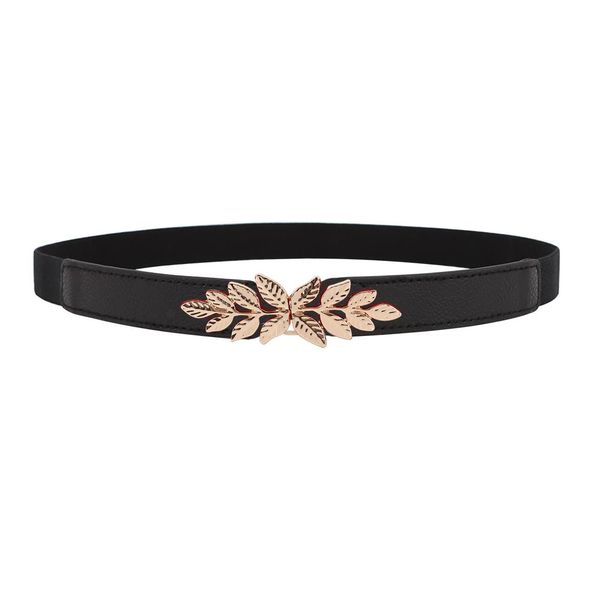 

fashion corset belt woman waist thin gold leaf buckle belts for women elastic waistbands luxury ceinture femme dress cummerbund bbycxs, Black;brown